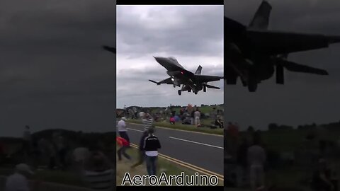 Watch #Jet #F16 Pilot Landing Full Speed Over People Heads #Aviation #AeroArduino