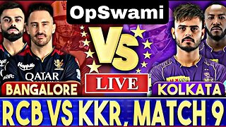 🔴LIVE CRICKET MATCH TODAY | CRICKET LIVE | 9th MATCH IPL | RCB vs KKR LIVE MATCH TODAY | Cricket 22