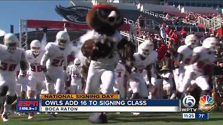 Florida Atlantic Owls add 16 players on College Football National Signing Day