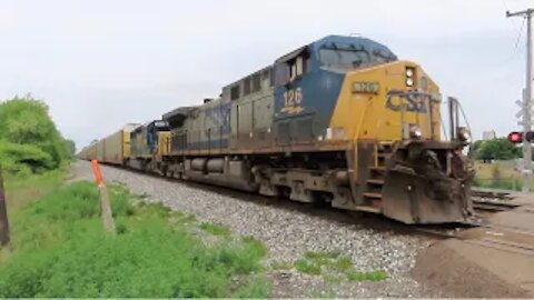 CSX Q214 Autorack Train from Sterling, Ohio May 22, 2021