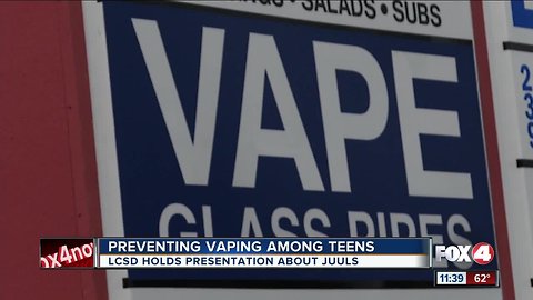 Lee County school district holds seminar against vaping.