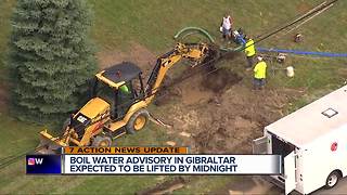 Boil water advisory issued for Gibraltar after water main break