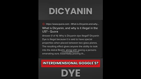 INTERDIMENSIONAL GOGGLE'S - DICYANIN DYE