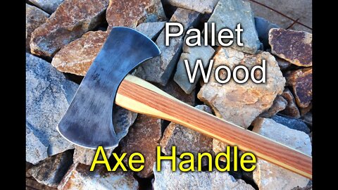 Axe handle with pallet wood