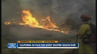 California on pace for record setting wildfire season