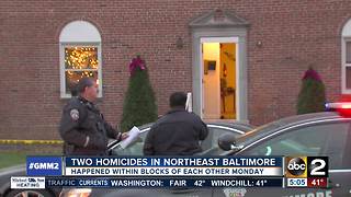 Two homicides in Northeast Baltimore