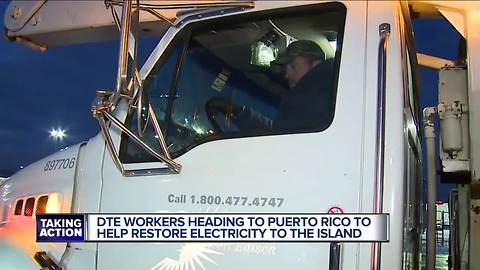 DTE workers heading to Puerto Rico to help restore electricity