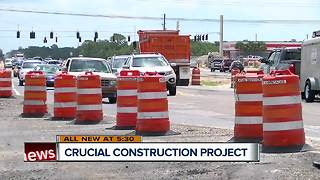 Rain causing delays in construction on County Line Road