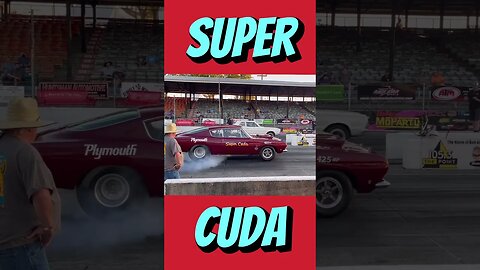 Super Cuda! 1968 Barracuda Smoking the Tires at Holley Moparty! #shorts