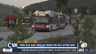 Free bus and trolley rides being made available in San Diego on New Year's Eve