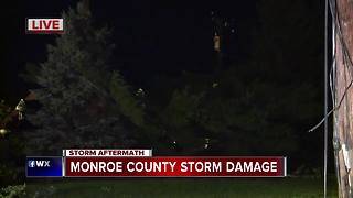 Storm damage in Monroe County