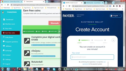 How To Make Money For Free Viewing Paid To Click Adverts At CreamyGame And Withdraw At Payeer
