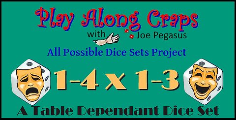 1-4 x 1-3 Dice Set on Hard Table