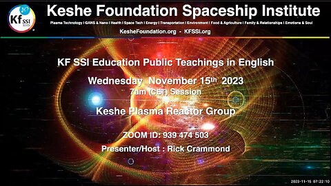 Keshe Plasma Reactor Group 2023-11-15-T1