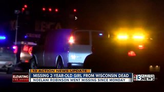 Missing 2-year-old girl from Wisconsin found dead