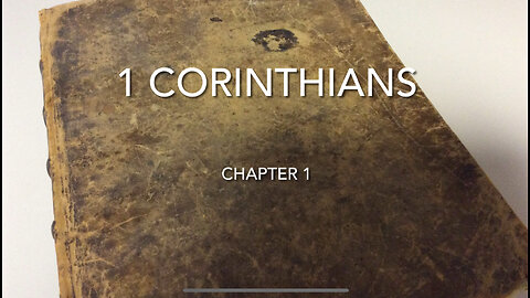 1 Corinthians (Chapter 1) Denominationalism