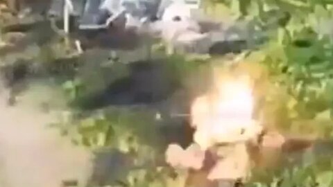 Russia T 90 Tank came under Ukraine drone