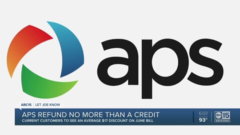 APS "refund" no more than a credit on your bill