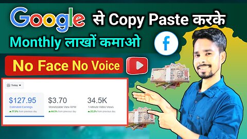 Earn money Online 2024 |FACE LESS VIDEO | REAL COPY PASTE JOB