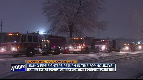 Idaho Task Force Two returns home after fighting California's largest wildfire in history