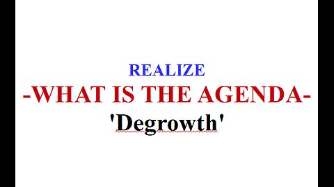 REVISIT DEGROWTH