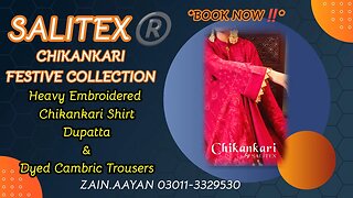 Chikankari Salitex Heavy Embroidered Chikankari || ZAIN.AAYAN COLLECTION || #youtube #video #viral
