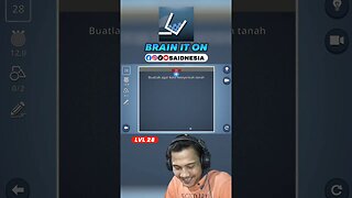 Buatlah agar bola menyentuh tanah | Brain It On level 28