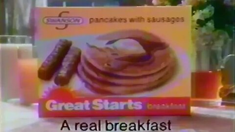 1991 Swanson's Frozen "Pancakes and Sausages" Breakfast Commercial