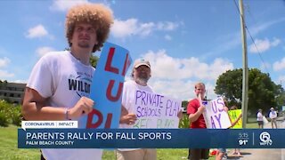 Parents, student-athletes rally for fall sports