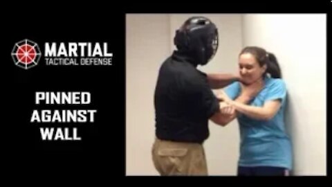 Women's self defense: pinned against wall