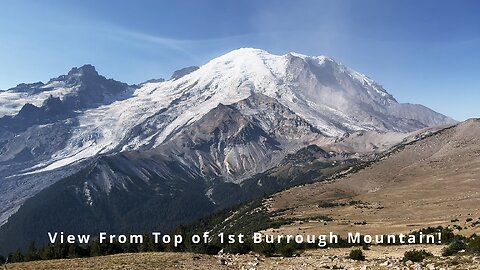 ALPINE VIEW FROM THE TOP of 1st Burroughs Mountain @ Mount Rainier National Park! | 4K | Washington