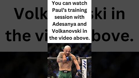 Logan Israel Adesanya and Alexander Volkanovski, both UFC champions, are fought by Paul. #short