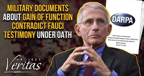 Military Documents about Gain of Function contradict Fauci testimony under oath January 10,2022
