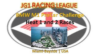 Race 1 - 2 | JG1 Racing League | BMW M1 ProCar | Miami-Bayside | USA
