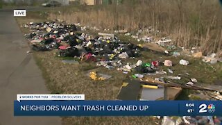 Neighbors want illegally dumped trash cleaned up