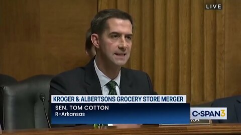 Tom Cotton leaves woke Kroger CEO speechless at hearing