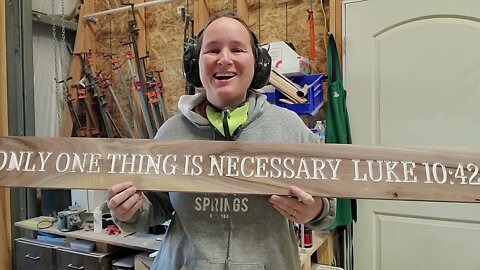 Showing you the process: Black Walnut Custom Carved Sign