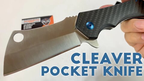 Limited Edition Carbon Fiber Tactical Pocket Cleaver Knife Review