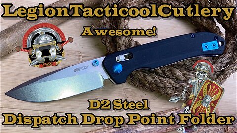 Dispatch Knives D2 Steel Drop Point folder!
