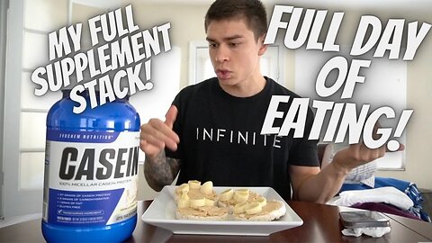 MY SUPPLEMENT STACK TO GET SHREDDED/ FULL DAY OF EATING!