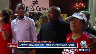 Activists gather outside city hall in Jacksonville demanding change