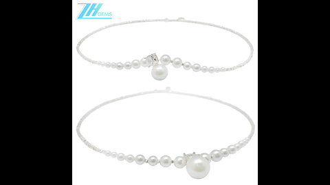 925 Silver pearl necklace for women and girls Minimalist Holiday Gift 20231213-07-08