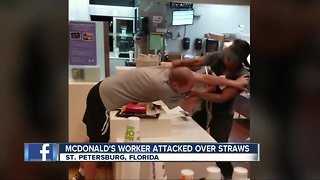 McDonald's worker attacked by customer over straws