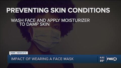 Masks causing skin conditions
