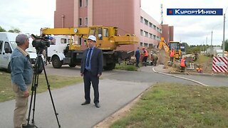 На противоаварийной тренировке меняют действующий отрезок трубопровода в Сестрорецке