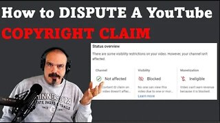 How to DISPUTE a YouTube COPYRIGHT CLAIM Part 1