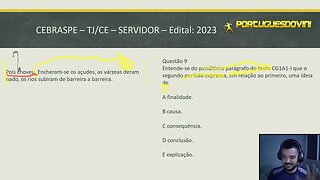 Questão - 09 - TJCE - Lingua Portuguesa Cespe 2023