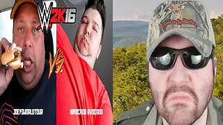 JoeysWorldTour vs. Nikocado Avocado - WWE 2K16 PS4 Steel Cage Full Match (FG05) REACTION!!! (BBT)