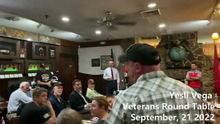 YESLI VEGA VA7 Veterans For America First Endorsed candidate Round Table discussion with VETS 9-/22