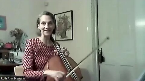 J.S. BACH, Courante Suite I & Bourree I Suite III -- Ruth Ann Scanzillo, cello, at home.